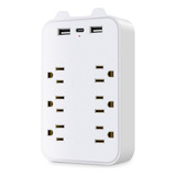 A Enchufe Multisocket. 6 Salidas, 2 Usb, 1 Usb-c Para Ho