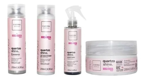 Kit Quartzo Shine By Boca Rosa Hair - 4 Produtos Cadiveu