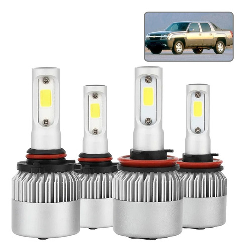 X Kit De Faros Led 8000lm 70w Luz Alta/baja Para Chevrolet