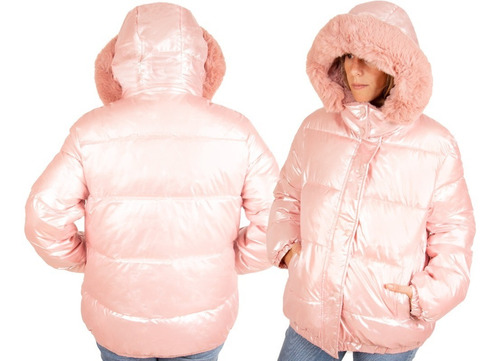 Campera Mujer Puffer Inflable Capucha Importada DesmontabLG 