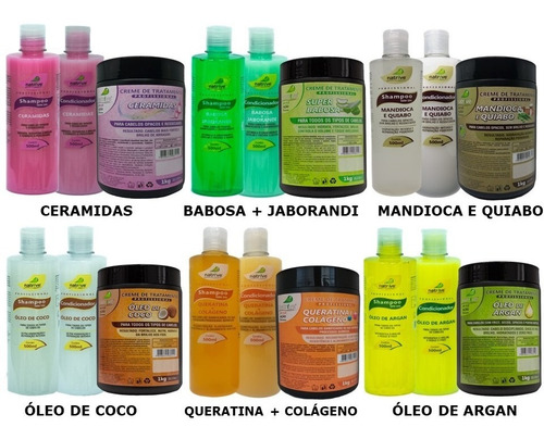 18 Unidades Shampoo/cond/creme De Tratamento Natrive Atacado