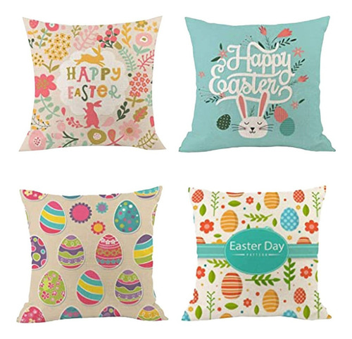 Fundas De Almohada Estampado De Pascua Funda Cojín De Sofá