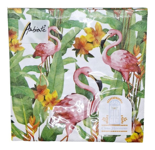 Guardanapo Papel - Mesa Posta/decoupage - 20u - Flamingo