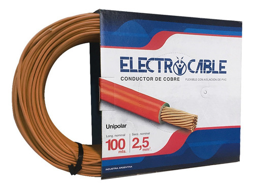 Cable Unipolar Electrocable 2,5mm X 100m Varios Colores 