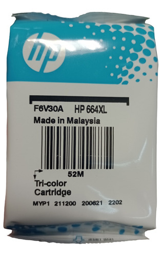 Cartucho Hp 664 Xl Color F6v30al Orignal 1115 2135 3635 4675