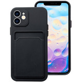 Capa Case Macia Silicone Porta Cartão Para iPhone 12 Mini