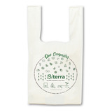 Bolsa Camiseta Biodegradable Compostable Biterra 45x60