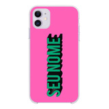 Capa Capinha Personalizada Com Nome 3d Verde Rosa