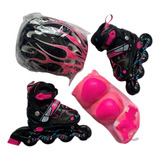 Kit Patines  Niñas Expandible Semiprofesional Sports Luces