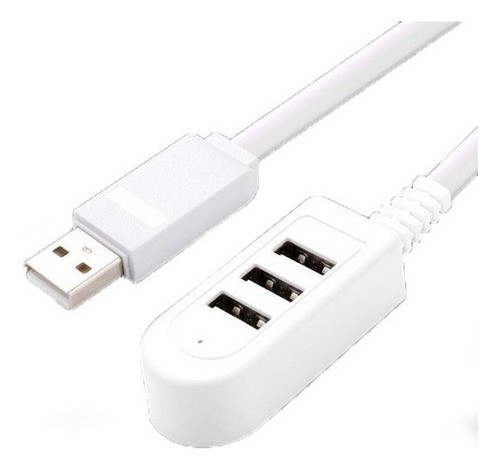 Splitter Hub Usb X3 Alargador Zapatilla Usb 2.4a 1.20 Mts