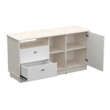 Mesa Para Tv Modular Rack Cajones Con Puerta Melamina Color Venezia