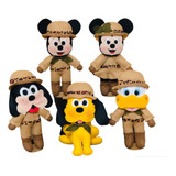 Mickey Safari Em Feltro Para Decoração De Festa 5 Peças 25cm