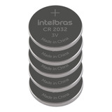 Cartela C/ 5 Baterias Pilhas De Litio 3v Cr 2032 Intelbras