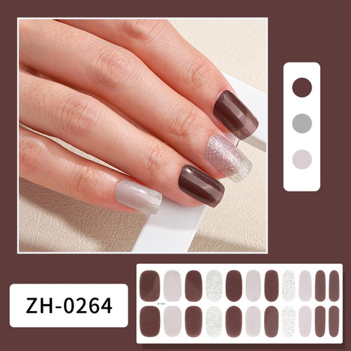 (zh0264) Pegatinas De Gel Para Uñas, Requiere Lámpara Uv/led