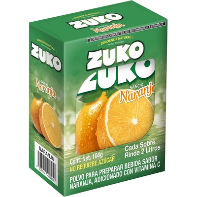 Zuko Sabor Naranja 8 Pz | Meses sin interés
