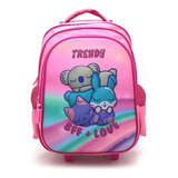 Mochila Nena Con Carrito Trendy Estampado 3d 