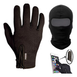 Luva Motoqueiro Touch Screen Balaclava Touca Ninja Moto