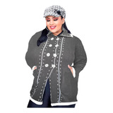 Casaco Sobretudo Plus Size Tricot Feminino Grosso Frio