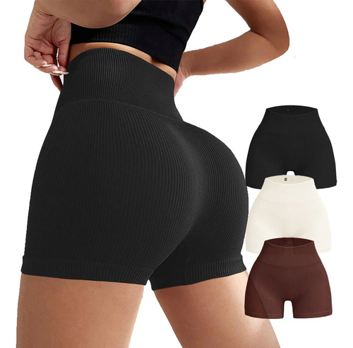 3pz Short Deportiva Corriendo Yoga Fitness Sexy Para Mujer | MercadoLibre