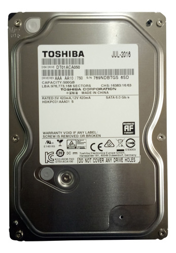 Toshiba Dt01aca050 - Disco Duro Interno (500 Gb, 3,5 , 500 .