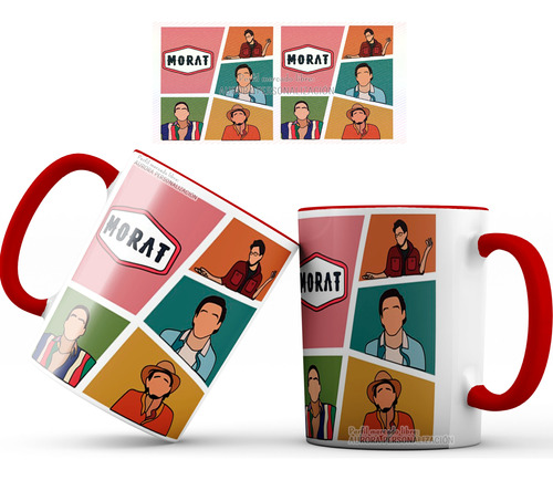 Pocillo Mug  Morat Banda Música Taza Interior Y Oreja Roja