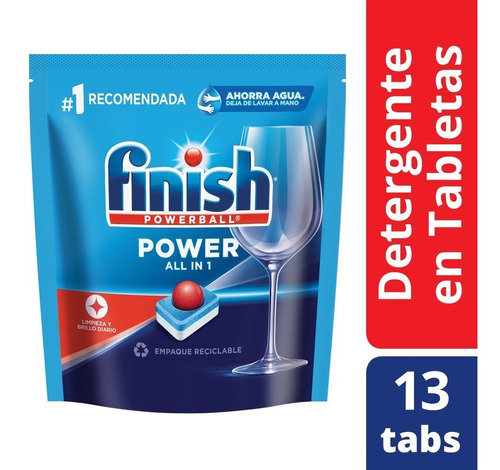 Finish Detergente En Tabletas Para Lavavajillas 13 Unidades