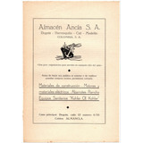 Almacén Ancla S. A. Bogotá Antiguo Aviso Publicitario 1945