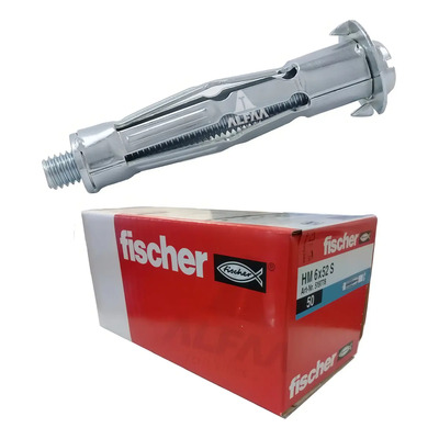 Taquete Tablaroca Metalico Fischer Hm 6x52 S (50) | Envío gratis