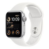 Apple Watch Se 2ª Geração 44 Mm, Malha Branca Prateada, M/l, Branca