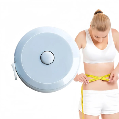 Cinta Métrica Retráctil Belmira Azul 150 cm, Portátil y Ligera, Doble Escala en cm y pulgadas, Precisa y Compacta, Ideal para Medición Corporal, Costura, Manualidades, Fitness y Bricolaje | Meses sin interés