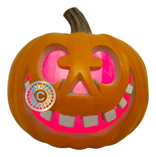 Calabaza Sonriente Iluminada Plástico Halloween  127v Envio