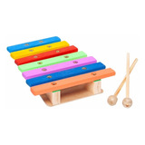 Xilofone Lira Musical Infantil Mdf Montessori Colorido