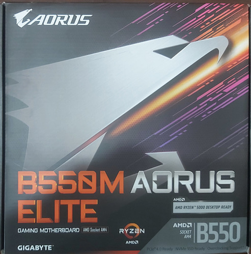 Placa Mae Gigabyte B550m Aorus Elite Am4 Ddr4 Hdmi Cor Preto