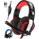 Audifonos Diadema  Balaca  Gamer  Microfono Usb Y Luces Leds