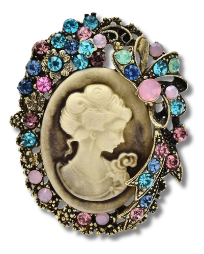 Broches Pin Prendedor Mujer Vintage Diamantes Imitación  
