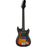 Guitarra Electrica Hagstrom Hii-3sb Retroscape Tone Sunburst Color Naranja Oscuro Orientación De La Mano Diestro