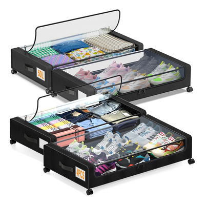 Caja De Almacenamiento Para Zapato Debajo De Cama Bolsa 4pcs | Meses sin interés
