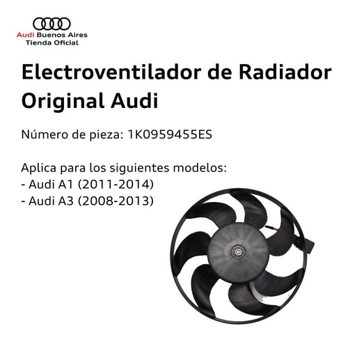 Electroventilador De Radiador Audi A1 2012 Al 2021 Foto 2