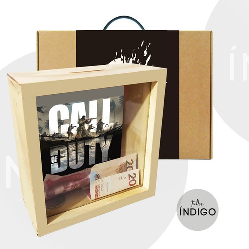 Alcancia Mdf Call Of Duty + Empaque Personalizado Artesanal