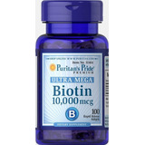 Biotina 10,000mcg 100 Capsulas Cabello Uñas Piel Eg Bb35