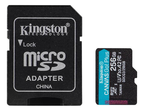 Cartão Memória Microsdxc 256gb Kingston Canvas Go! Plus