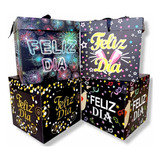 Pack 12 Cajas Feliz Día Toda Ocasión Desayuno Regalos 22cm