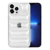 Funda Para iPhone 14 13 12 11 Pro Max Puffer Transparente