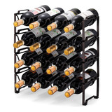 Simple Trending - Estante Apilable De 4 Niveles, Organizador De Botellas Paradas, Estante De Almacenamiento De Vino, Toallero Para Gabinete De Cocina, Capacidad Para 16 Botellas, Color Bronce