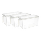Caja De Almacenamiento De Plástico 3x Refrigerador