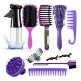 Set De 11 Cepillos Para Cabello De Mujeres Y Hombres, Desenr