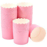 Sachet - Vasos Para Hornear Festoneados Rosados, Paquete De 