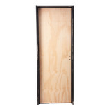 Puerta Placa Pino Romval 80x200 Con Marco Chapa 10 Cm