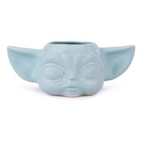 Maceta Decorativa Ceramica Esmaltada, Baby Yoda - Star Wars
