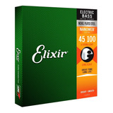 Elixir Nanoweb  45-100 Cuerdas De Bajo 14052 Niquel Plated  Eeuu